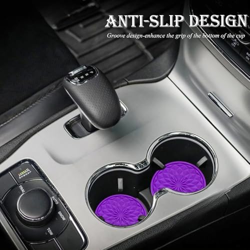 2 Pack Silicone Car Cup Holder Coaster – 2.75 Inch Non-Slip Drink Mat, - Image 3