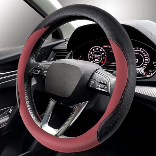 Car Steering Wheel Cover, Non-Slip Leather Protector - Image 6