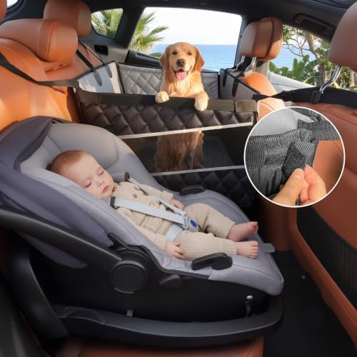 MIXJOY Dog Car Seat for Large Medium Dogs, Back Seat Extender for Pets - Image 2