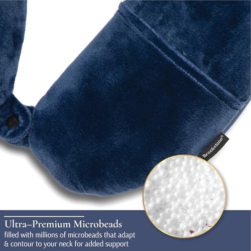 Brookstone Microbead Neck Pillow Soft Travel Pillow - Image 5
