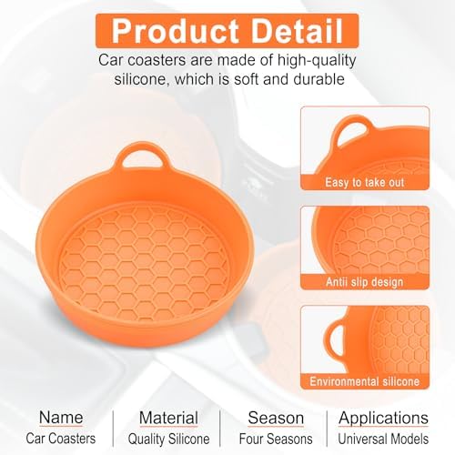 SINGARO Car Cup Holder Coaster, Universal Non-Slip Cup Holders, Car Interior - Image 4