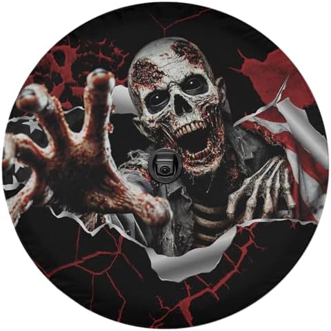 ThuhaTree Store Zombie Horror Halloween Spare Tire Cover - Image 3