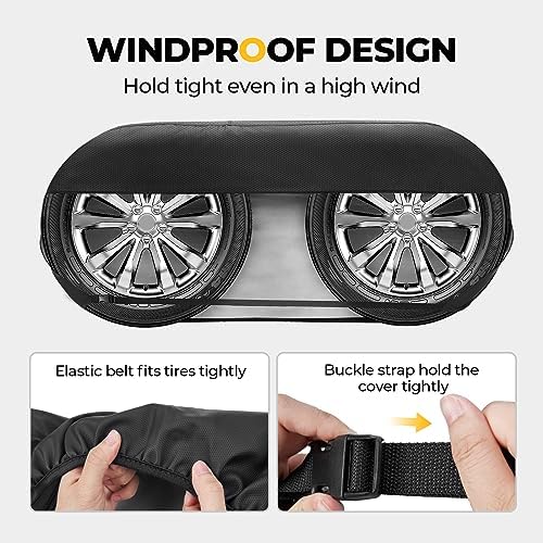 BougeRV RV Tire Covers, Dual Axle Wheel Cover, 2 Pack - Image 6