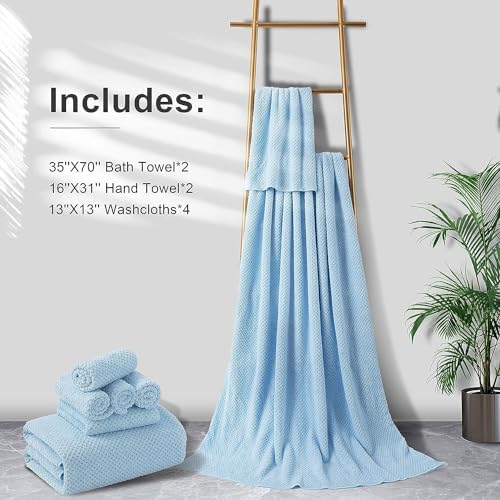 8-Piece Bath Towel Set, 2 Extra Large Bath Towel Sheets, 2 Hand Towels and 4 - Image 4