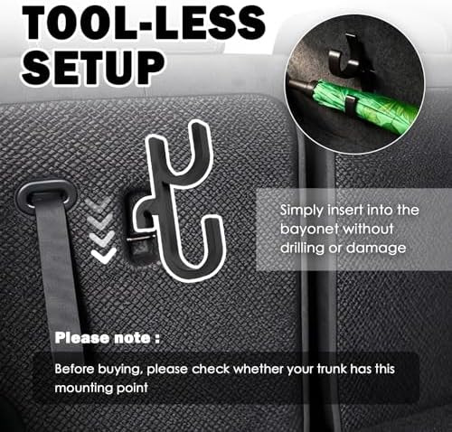 2PCS No Drilling Double Hooks Car Umbrella Holder - Image 7