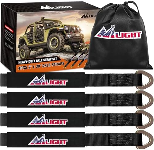 Nilight 2" x 38" Axle Tie Down Straps by Nilight