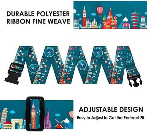 4 Pack Luggage Straps for Suitcases Adjustable Luggage Belt Suitcase Strap - Image 2