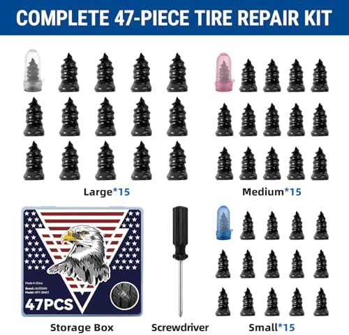 AUTOWN 47PCS Tire Repair Rubber Nail Kit - Image 2