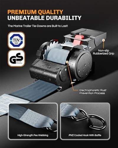 Retractable Ratchet Tie Down Straps - Image 3