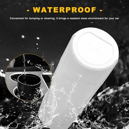 Car Trash Can Bin with Lid, Leakproof Portable Garbage Trash Bin Mini Cup - Image 4