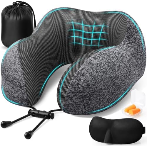 ExploreBliss Travel Pillow, Memory Foam Neck Pillow Airplane by ExploreBliss
