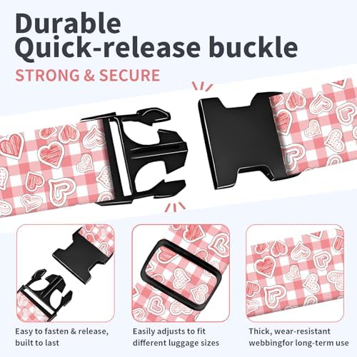 Luggage Strap for Suitcases Adjustable Travel Belt - Image 3