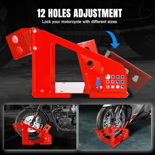 Jack Boss Motorcycle Wheel Chock, Motorcycle Stand Up to 1800 Lbs, Wide Range - Image 3