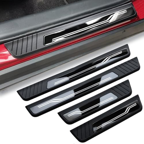 4Pcs Car Door Sill Protector Trim by DREOOCAR