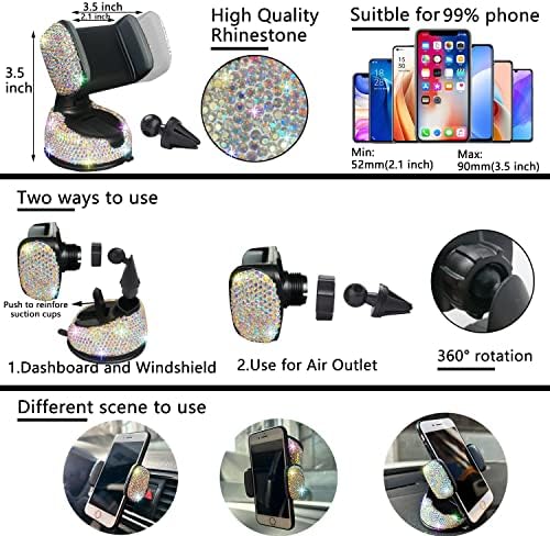 NBTEPEM 27 PCs Multicolor Bling Car Accessories Set - Image 4