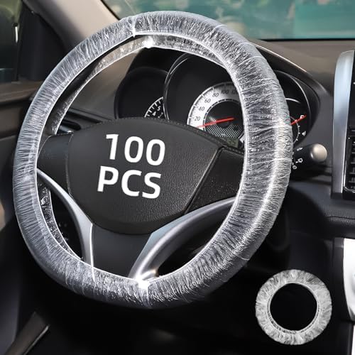 200PCS Disposable Steering Wheel Covers, Disposable Steering Wheel Protector by Yhalyea