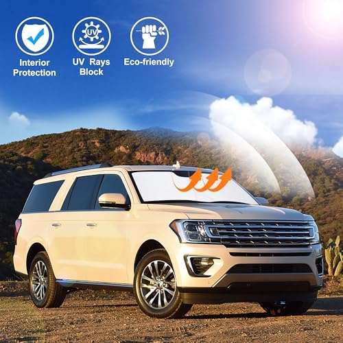 Windshield Sun Shade for 2018-2025 Ford Expedition Accessories - Image 6