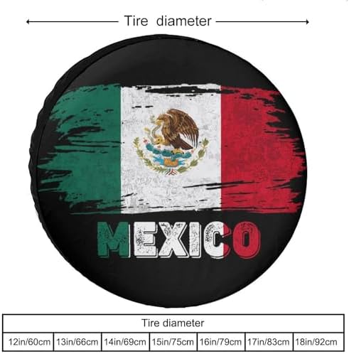 Generic Mexico Flag Tire Covers, Dust-Proof Weatherproof Wheel Covers Wheel - Image 3