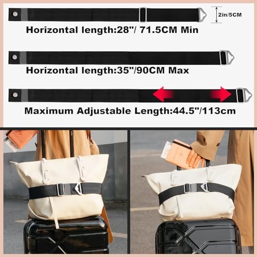 TOOVREN 2-in-1 Travel Belt for Luggage Straps Add a Bag Bungees Luggage Strap - Image 2
