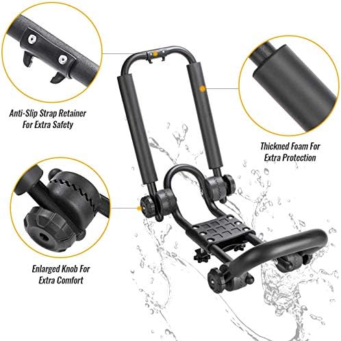 2 Pairs Fold Down J Bar Kayak Rack Designed mounts to virtually All crossbars - Image 3