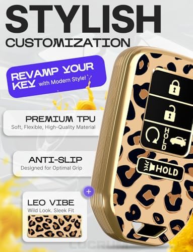 Lucrum Compatible with Honda Key Fob Cover & Leather Keychain - Image 3