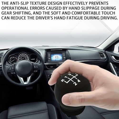 Automotive Gear Shift Knob Cover, 5-Speed Left Manual Transmission Silicone - Image 5
