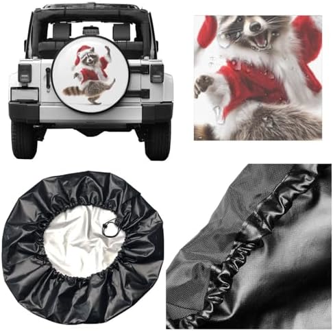 Christmas Raccoon Dancing Spare Tire Cover Universal - Image 5