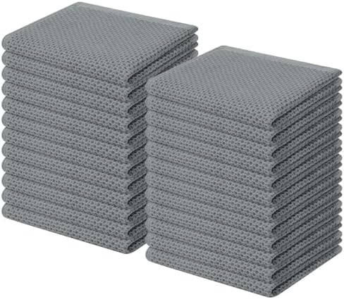 Homaxy 100% Cotton Waffle Weave Kitchen Dish Cloths 24-Pack by Homaxy