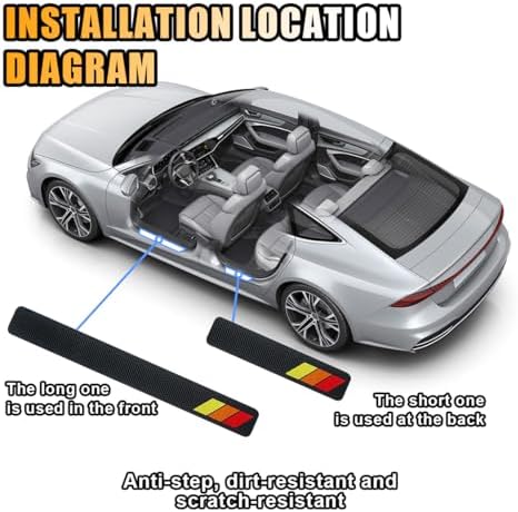 4PCS Tri-Color Door Sill Protectors, Carbon Fiber Door Threshold Protection - Image 4