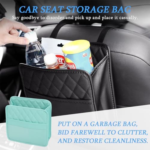 Car Seat Back Organizer, Leather Multipurpose Collapsible Vehicle Backseat - Image 4