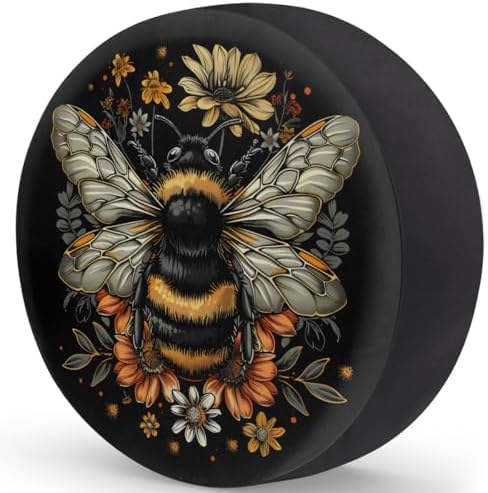 Rv Spare Tire Cover Wheel Animal Bee Flower Tire Covers Wheel Protectors - Image 2