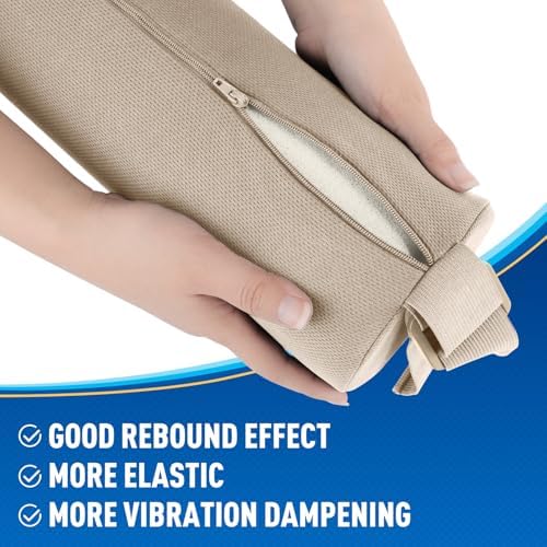 CushZone Memory Foam Lumbar Roll Support Pillow, Large Khaki - Image 3