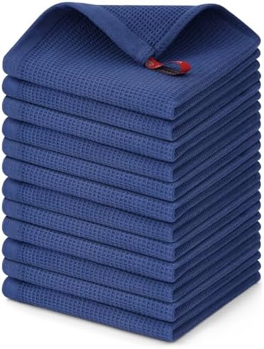 Homaxy 100% Cotton Waffle Weave Dish Cloths, 12 Pack by Homaxy