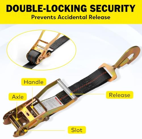 4 Pack Car Tie Down Straps for Trailers, 000LBS Break Strength Wheel Tire Tie - Image 7
