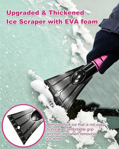 Pink 33 Inch Snow Brush and Ice Scraper - Image 4