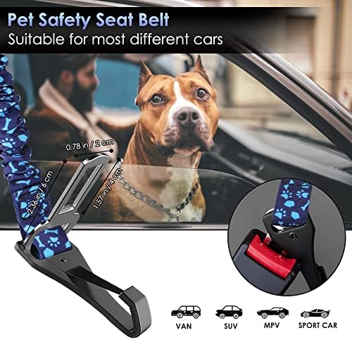 SlowTon Dog Car Seat Belt, 3 in 1 Latch Bar Attachment Dog Safety Seatbelt - Image 5