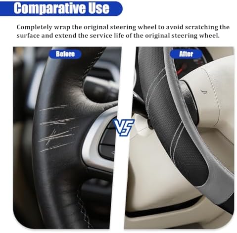 Car Steering Wheel Cover, 14.5-15" - Image 5