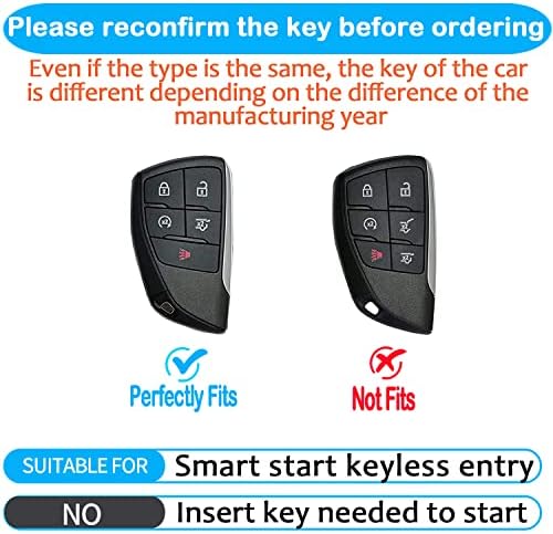Soft Key Fob Cover with Keychain, 2021-2026 Chevy GMC Smart Key Protector - Image 2