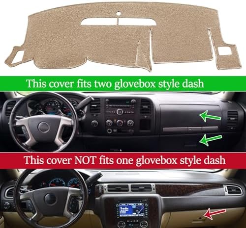 Dash Cover Mat for 2007-2013 Chevy Silverado 1500 LT/WT Y74 - Image 2