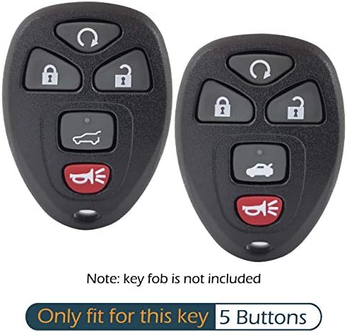 2Pcs Silicone 5Buttons Key Fob Cover Remote Case Protector Skin Compatible - Image 2