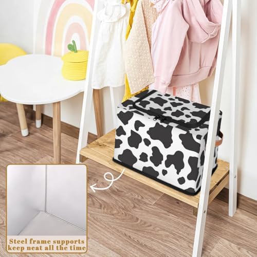 Cow Print Pattern Storage Bins - Image 5