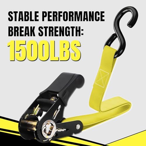CARTMAN Ratchet Tie Down Straps, 1 in x 15 ft, 1500 lb - Image 4