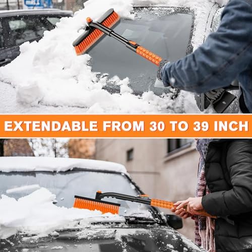 Showvigor Extendable Snow Brush and Ice Scraper - Image 5