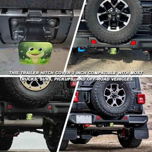 2 Inch Cartoon Frog Trailer Hitch Cover Rubber Receiver Tube Plug Cap, Tow - Image 5