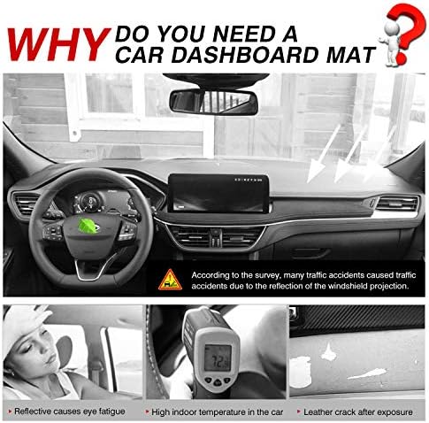 Autorder Dashboard Cover Mat for Ford Escape 2020-2025 2026 Accessories Dash - Image 2