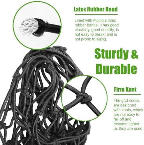 3' x 4' Cargo Net Stretches to 6' x 8', Heavy Duty Cargo Netting - Image 3