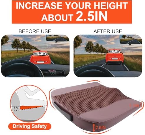 Lofty Aim Car Seat Cushion, Memory Foam Car Seat Cushions - Image 3