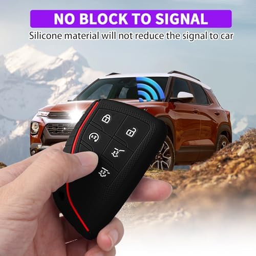 QBUC 2 Pcs for Chevy Key Fob Cover, 6 Buttons Silicone - Image 3