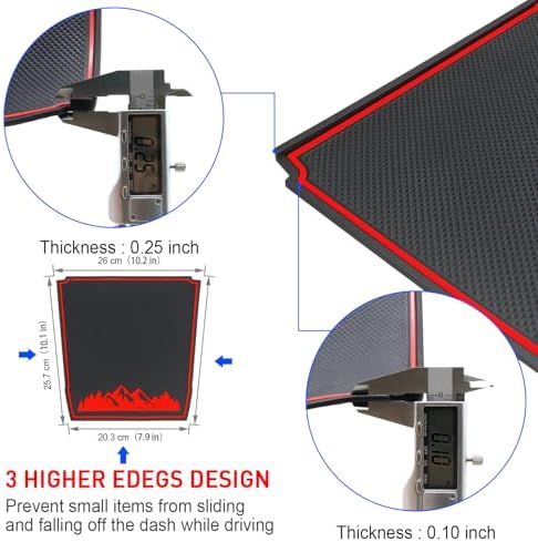 Dashboard Mats for Subaru Crosstrek Accessories 2018-2023, Forester 2019+ - Image 5