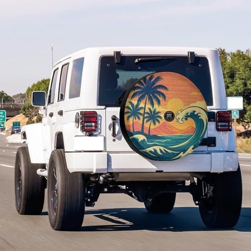Tropical Summer Wave Spare Tire Cover - Image 2
